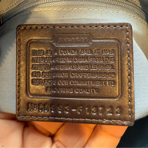 COACH Patchwork Denim Blue Convertible Shoulder Bag Purse Handbag Y2K Suede - Picture 13 of 13